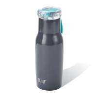 Flip Top Water Bottle In Cool Gray