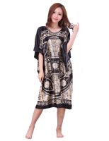 【 WYIN kitchen】 BLACK Loose Women 39;s Faux Silk Robe 【 WYIN kitchen】Fashion Style Summer Lady Bath Gown Bathrobe Nightgown Sleepwear Mujer Pijama Zh12E