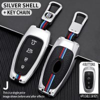 Zinc Alloy Car Key Case Cover For Hyundai Solaris Sonata Hybrid NEXO NX4 Grand Santa Fe Tucson 2020 2021 Keychain Accessories