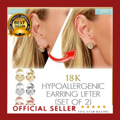 CHAOMA 1/2/3 Pairs Earring Back Large Earring Lifters Back for Droopy Ear  Heavy Support - Walmart.com