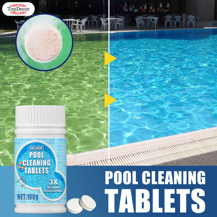 TopDecor Stabilized Chlorine Tablets Slow Dissolving Long Lasting
