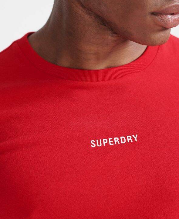 superdry-train-core-t-shirt-เสื้อยืด-สำหรับผู้ชาย-สี-tango-red