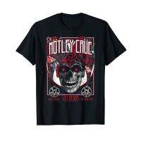 สหรัฐอเมริกา Mötley Crüe The Stadium Tour Las ฤดูร้อนผ้าฝ้ายเสื้อยืดผู้ชายลำลองแขนสั้นประเดิมท็อปส์ DropshippingHigh คุณภาพ