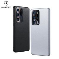 ☽▬ SmartDevil Original Vegan Leather Mobile Phone Case For Huawei P40 P40Pro Drop Protect Soft Protector Silicone Edge Comfortable