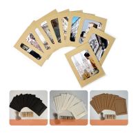 ✇▦✠ 10Pcs DIY Kraft Paper Photo Frame With Clip 2M Rope Hanging Wall Picture Frame for Wedding Party Home Decorations Photo Props