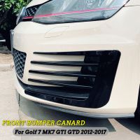 กันชนหน้าปลอมแยกครีบสำหรับกอล์ฟ7 MK7 VII GTI GTD Mods มีดลม Clubsport 2012-2017ชุดบอดี้แบบกำหนดเองสีดำใหม่