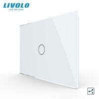 Livolo Usau C9สวิตช์หน้าจอสัมผัสมาตรฐาน Touch 1 Gang 2 Way Wall Light แผงกระจกคริสตัลสวิตช์ VL-C901S-11