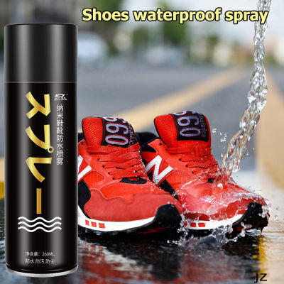💦เคลือบรองเท้า💦 สำหรับพ่นรองเท้าผ้าใบ สเปรย์ คลือบรองเท้า สเปรย์กันน้ำ กระเป๋า สเปรย์นาโนกันน้ำ รองเท้าหนัง เสื้อผ้า 260 ml - A1810