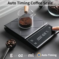 USB Charging Kitchen Coffee Scale with Timer LED Digital oz/Ib/g Electronic Scale Household Kitchen Food Scale Luggage Scales