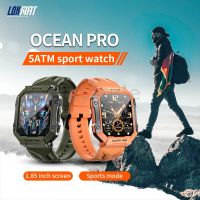 ~ Lokmat Ocean Pro นาฬิกาข้อมือสปอร์ต หน้าจอ HD ขนาดใหญ่ 1.85 นิ้ว วัดอัตราการเต้นหัวใจ ความดันโลหิต SpO2 340mAh 5ATM กันน้ํา