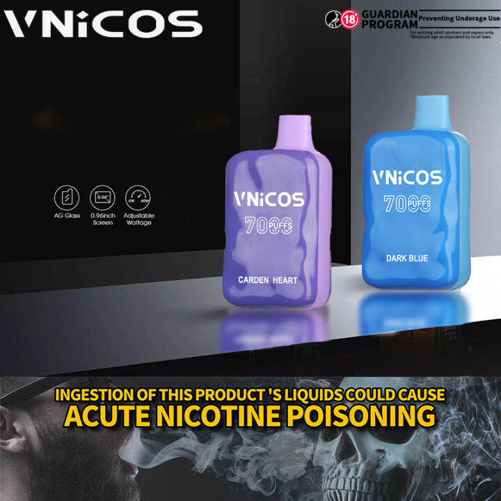 Legit VNICOS 7000 Puffs Disposable Rechargeable 5 NIC Wholesale stores