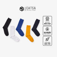 Tất cổ cao nam nữ CATSA,dáng thể thao chất thun cotton co giãn