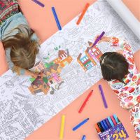 10M Drawing Paper Children DIY Graffiti Theme Scene Painting Coloring Paper Roll for Kids Learning Education Toy Activities Gift