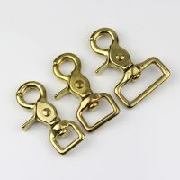 ♨ 4 Pcs Brass Snap Hook Swivel Eye Lobster Claw Clasps Trigger Clip for Leather Craft Bag Purse Strap Belt Webbing Pet Leash Rope