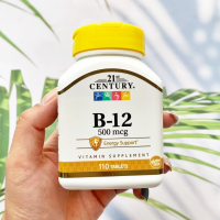 ⚡ส่งไว⚡ 21st Century, B-12, 500 mcg, 110 Tablets