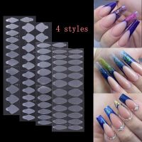 manicure french stickers  crystal manicure stencil free of frosting  no paper holder extension glue Nail art stencil Adhesives Tape