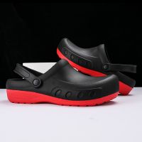 Men Kitchen Shoes EVA Injection Shoes Anti-Slip Outsole Comfortable Garden Clogs Waterproof Sandal Men Chef Clogs Big Size 40-46