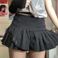 【CC】 Preppy Kawaii Dark Academia Pleated Skirt Punk Grunge Gothic E-girl Goth Mall Aesthetics