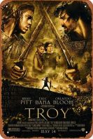 Troy ป้ายดีบุกป้ายโลหะวินเทจโปสเตอร์ภาพยนตร์ย้อนยุคสำหรับเครื่องตกแต่งฝาผนังคาเฟ่บาร์สำนักงานของขวัญป้ายประดับบ้าน12X8นิ้ว