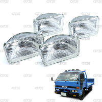 ชุด โคมไฟหน้า เสื้อไฟ ไฟหน้า 24V 65/55W ขนาด 4.2"x6.5" 4ดวง สีใส สำหรับ Isuzu NPR