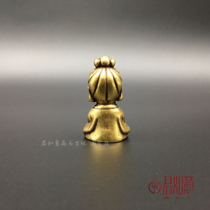 authentic-quality-เจ้าแม่กวนอิมทองแดงแข็ง-เครื่องประดับขนาดเล็กรูปปั้นเจ้าแม่กวนอิมทองเหลืองกระเป๋าพระพุทธรูปเจ้าแม่กวนอิมทิเบต