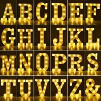 Alphabet Letter LED Night Lights Cute Light Lamp Number Lamp Birthday Wall Wedding Party Bedroom Decoration Home Accessories Night Lights