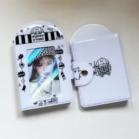 3inch Photocard Holder Black White Puppy Binder Photo Album Collect Book 40 Pockets Idol Cards Sleeves Cute Picture Storage Case  Photo Albums