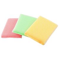 Kitchen Dish Bowl Green red Yellow Scouring Sponge Cleaning Pads 3 Pcs