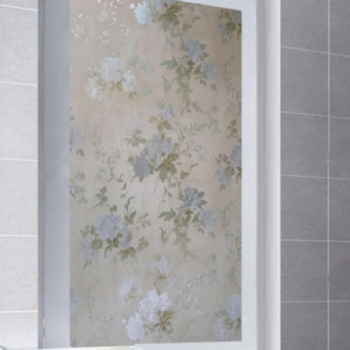 100cm-length-static-cling-window-film-peony-privacy-protection-sun-proof-water-proof-decorative-reusable-removable-glass-foil