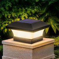 Solar Column Headlight LED Outdoor Lighting Fence Gate Pillar Garden IP65 Waterproof Decor Wall Lamp Waterproof Courtyard Light