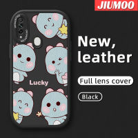 เคส JIUMOO สำหรับ OPPO A31 2020 A8เคสดีไซน์ใหม่ไดโนเสาร์น้อยน่ารักทันสมัยเคสใส่โทรศัพท์หนังเคสมือถือกันกระแทกป้องกันการตกทำจากซิลิโคนเนื้อนิ่มพร้อมเคสป้องกันกล้องสำหรับเลนส์คลุมทั้งหมด