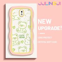 Jlingji เคสปลอกสำหรับ Samsung J7โปร J7 2017 2018 J7การ์ตูนหมีน่ารักดีไซน์ใหม่โคโลรอยคลื่นนุ่มเคสมือถือกันกระแทกแบบใสสร้างสรรค์เคสโปร่งใสลายกล้องถ่ายรูปซิลิกาเจลป้องกัน