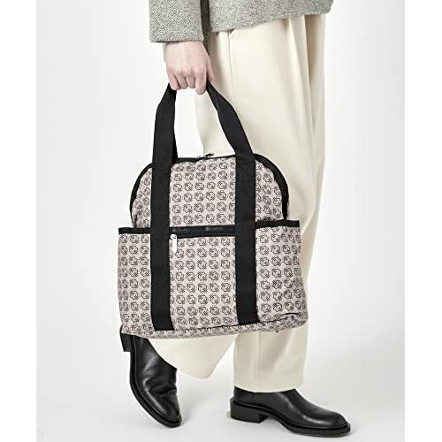 กระเป๋าเป้สะพายหลังเป้กระเป๋าสะพายมีปัญหาสองข้าง-lesportsac-2442ชื่อย่อสีน้ำตาลอมเทาของผู้หญิง