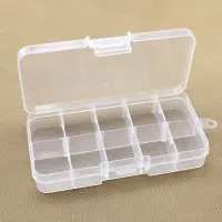 10 Grids Clear Plastic Organizer Jewelry Storage Box with Removable Grid Compartment Container for Beads Earrings шкатулка