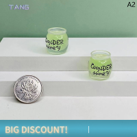 ?【Lowest price】TANG โถน้ำผึ้งเรซินขนาดเล็กเรืองแสง2ชิ้นแผงหน้าปัดรถของเล่นตุ๊กตาตกแต่งบ้านสวนการ์ตูนสีเจี๊ยบเครื่องประดับรถน่ารัก