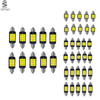 หลอดไฟ LED ติดหลังคา10ชิ้นโคมไฟคู่แบบ Canbus 1260 9W 900lm อะไหล่สำหรับไฟอ่านหนังสือภายในความสว่างสูง10ชิ้น