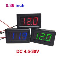 4.5-30V Voltage Indicator 0.36 Inch Digital Car Voltmeter Red/Blue/Green E-Bike Display Tester