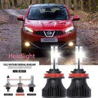 หลอดไฟหน้ารถยนต์ LED LAI 40w 6000k สีขาว สําหรับ nissan Qashqai II(J11) 2014-2023 รับประกัน 10 เดือน