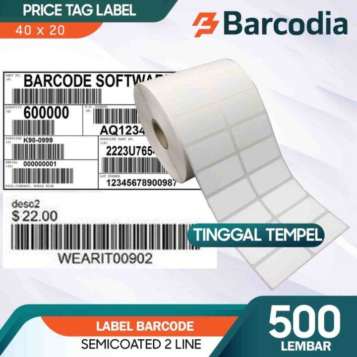 Label Barcode X Line Kertas Stiker Label Semicoated X Lazada Indonesia