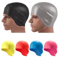 New2023 Elastic Silicone Gel Waterproof Adults Children Kids Swim Pool Sports Swimming Cap Hat for Men Ladies Women Boys Girls Swim Caps