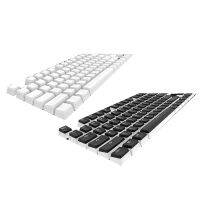 1Set Double Shot PBT Keycap 104 Keys Pudding Backlight Keycaps OEM Profile for RGB Mechanical Keyboard Black and White