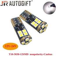 2023❧คริสตช์▫10ชิ้น T10 CANBUS 12SMD Nonpolarity 12V-24V หลอดไฟแบบหางด้านข้าง T10 Canbus ข้อผิดพลาด W5w 194 168จัดแต่งทรงผม