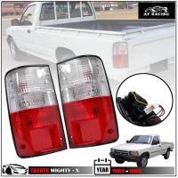 ไฟท้าย รุ่น โตโยต้า ไมตี้เอ็กซ์ TOYOTA MIGHTY X LN85 LN100 ปี 1989 - 1995 สีขาว แดง 1 คู่ ซ้าย + ขวา รวมชุดสายไฟ และหลอดไฟ