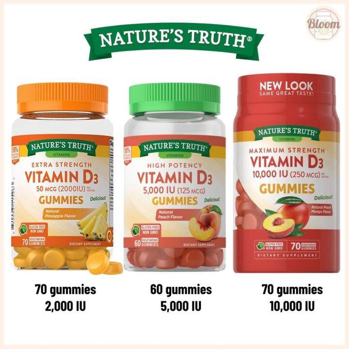 Nature's Truth: Vitamin D3 Gummies (2000 IU 5000 IU 10000 IU) | Lazada PH