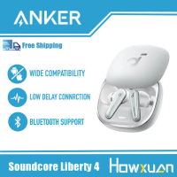 Anker Soundcore โดย Anker Liberty 4,หูฟังตัดเสียงรบกวน,หูฟังไร้สายกับ ACAA 3.0,ไดรเวอร์แบบไดนามิกคู่สำหรับเสียงระดับพรีเมียมความละเอียดสูง,เสียงเชิงพื