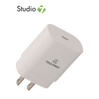 TECHPRO Wall USB Charger 1 USB-C (PD25W) PPS TP-WC03  - White by Studio7