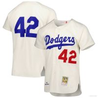 MLB Brooklyn Dodgers Baseball Jersey Shirts Robinson Cardigan Jersey Unisex Player Version