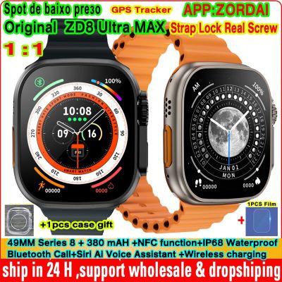 ZZOOI Original ZD8 Ultra Max Smart Watch Titanium 1:1 Series 8 49mm Bluetooth Call NFC ECG Monitor IP68 Waterproof Siri Smartwatch