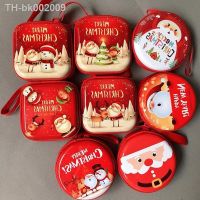 ⊕ Christmas Shaped Tin Case Christmas Santa Claus Snowman Biscuits Candy Box Gift Packaging Box Metal Sealed Jar