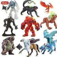 Oenux Simulation Dinosaur Dragon Turtles Fire Bull Orangutan Magma Golem Animal Model Action Figures Pvc Collection Kid Toy Gift